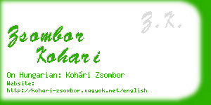 zsombor kohari business card