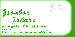 zsombor kohari business card